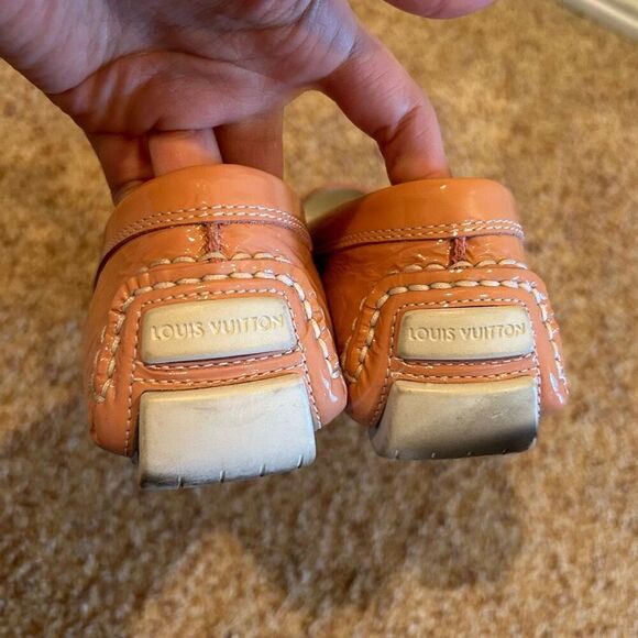 Louis Vuitton Orange Sandals with Gold Accents - Picture 9 of 11